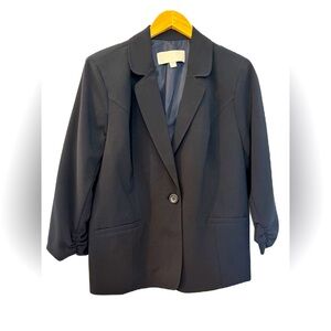 Valerie Stevens Navy 3/4 Sleeves Blazer NWT Size 12